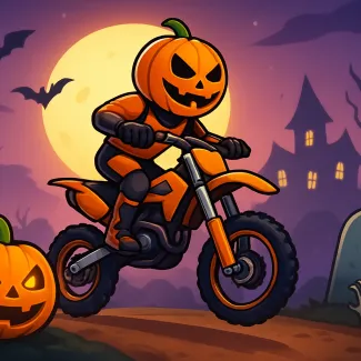 Jeux de Moto X3M Halloween